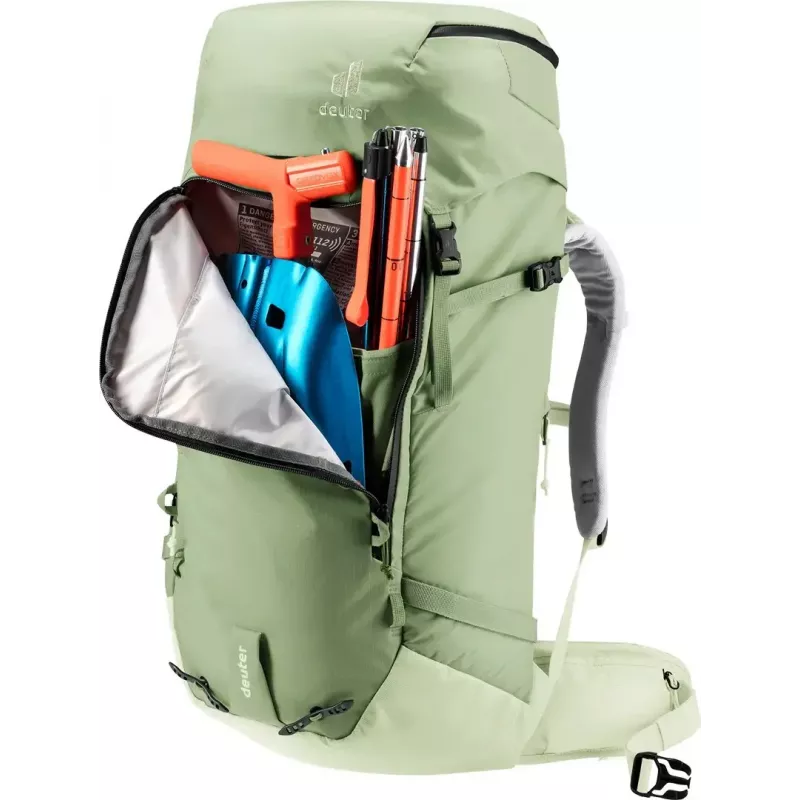 Mugursoma DEUTER Freescape Pro 38+ SL — 38+ l sieviešu piegriezums, grove-mineral krāsa, poliamīda ripstop