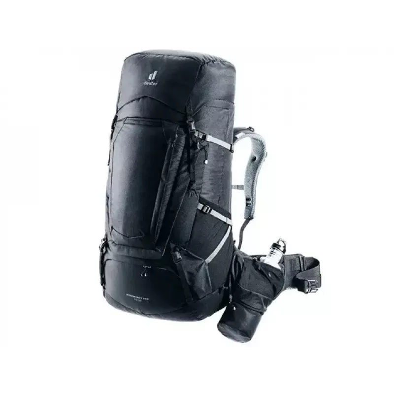 Mugursoma DEUTER Aircontact Pro 75+10 — 75+10 L ietilpība, melna, izturīga ūdensizturīga