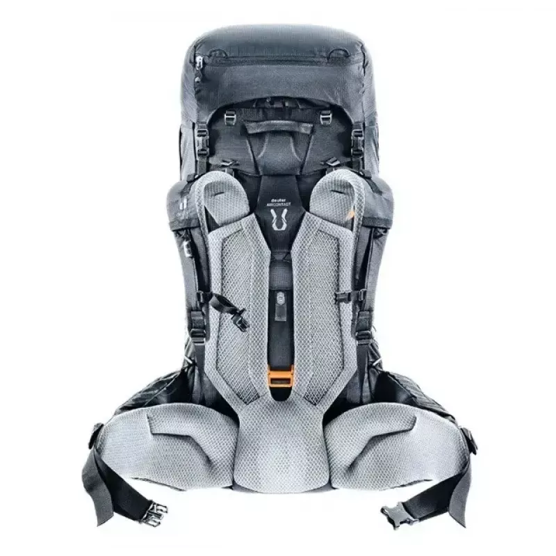 Mugursoma DEUTER Aircontact Pro 75+10 — 75+10 L ietilpība, melna, izturīga ūdensizturīga