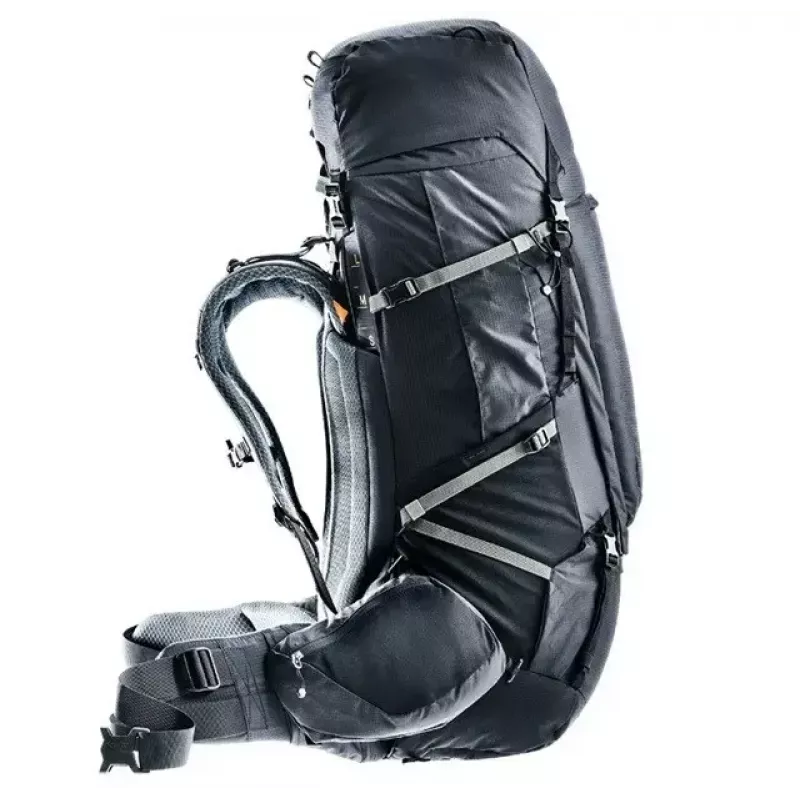 Mugursoma DEUTER Aircontact Pro 75+10 — 75+10 L ietilpība, melna, izturīga ūdensizturīga