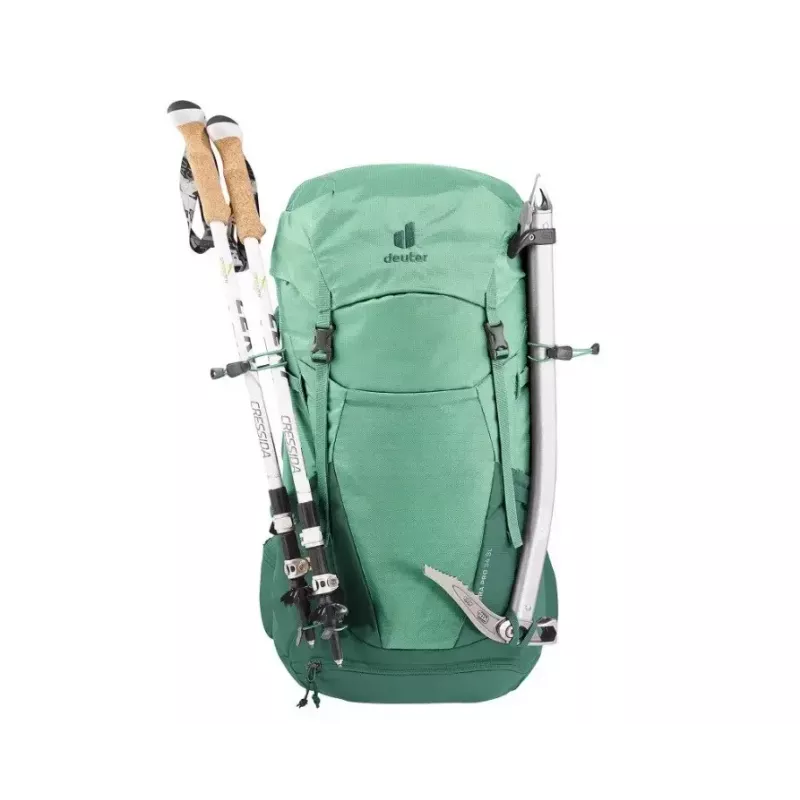 Mugursoma DEUTER Futura PRO 34 SL sieviešu pārgājienu soma, 34 L, pārstrādāts materiāls, zaļa