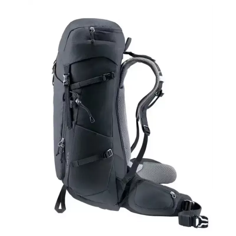 Mugursoma DEUTER Trail PRO 34 SL — sieviešu pārgājienu soma 34 L, viegla, izturīga, melna