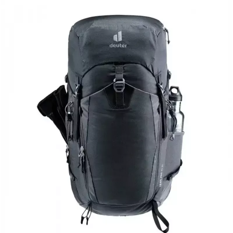Mugursoma DEUTER Trail PRO 34 SL — sieviešu pārgājienu soma 34 L, viegla, izturīga, melna