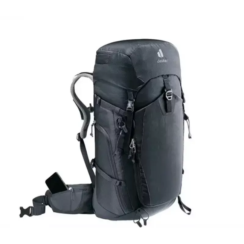 Mugursoma DEUTER Trail PRO 34 SL — sieviešu pārgājienu soma 34 L, viegla, izturīga, melna