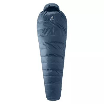 Mūmijas tipa guļammaiss DEUTER Astro 300 EL +2°C/36°F — maksimālais lietotāja augums 200 cm, platums 790 mm, dziļums 520 mm, Ripstop Blue