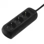 Hama 00108841 pārsprieguma aizsargs melns 3 maiņstrāvas kontaktligzdas 230 V 3 m