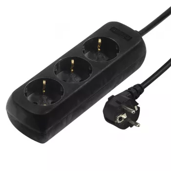 Hama 00108841 pārsprieguma aizsargs melns 3 maiņstrāvas kontaktligzdas 230 V 3 m