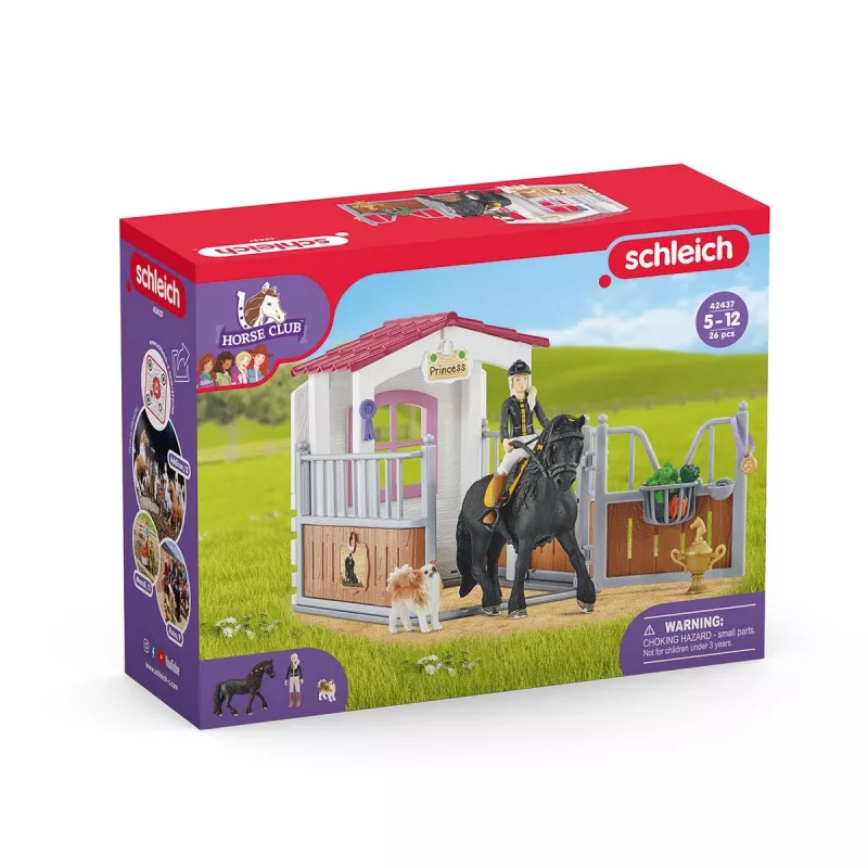 schleich HORSE CLUB Zirgu kaste ar Tori un Princess, Zirgu stallis, Zirgi, 5 g., Daudzkrāsains, Plastmasa