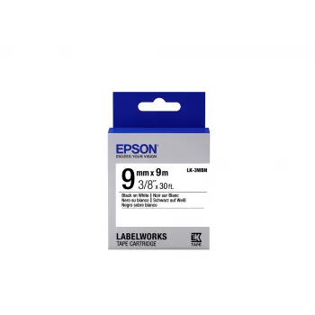 Epson lentes kasetne standarta LK-3WBN standarta melnbalta 9mm (9m)