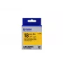 Epson kasešu etiķete Pastel LK-5YBP melna/dzeltena 18mm (9m)
