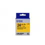 Epson Label Cartridge Pastel LK-6YBP Melns/dzeltena 24mm (9m)