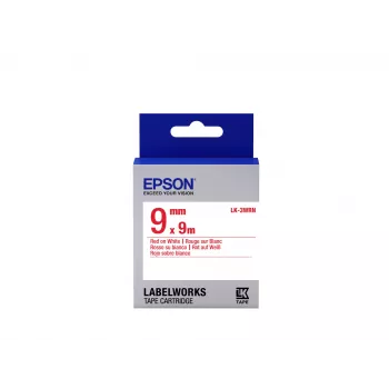 Epson etiķešu kasetne Standard LK-3WRN sarkana/balta 9mm (9m), Sarkans uz balta, Japāna, 9 mm, 9 m, 1 gab., 25 mm