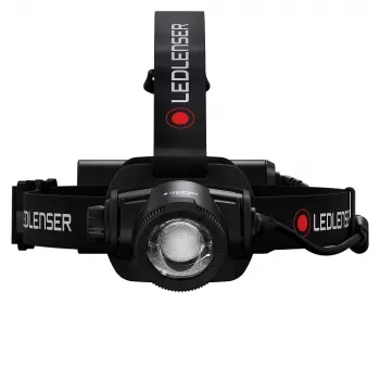 Headlamp Led Lenser H15R Core — galvas lenšu LED lukturis, 2500 lm, 21700 uzlādējams akumulators, IP67, 250 m staru kūlis, 4 jaudas līmeņi, alumīnijs, melns