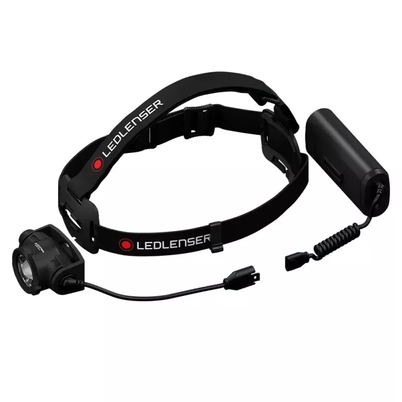 Headlamp Led Lenser H15R Core — galvas lenšu LED lukturis, 2500 lm, 21700 uzlādējams akumulators, IP67, 250 m staru kūlis, 4 jaudas līmeņi, alumīnijs, melns