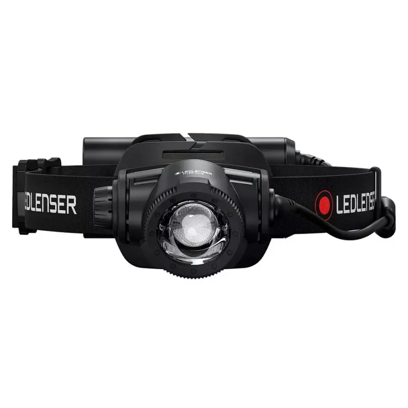 Headlamp Led Lenser H15R Core — galvas lenšu LED lukturis, 2500 lm, 21700 uzlādējams akumulators, IP67, 250 m staru kūlis, 4 jaudas līmeņi, alumīnijs, melns