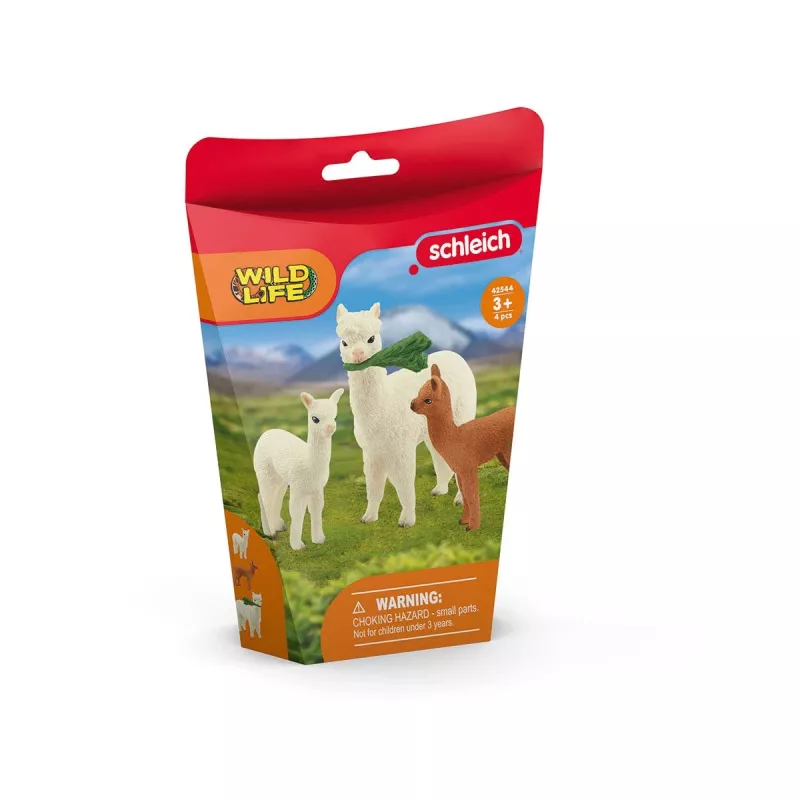 schleich WILD LIFE Alpakas komplekts, Mežs, Savvaļas dzīvnieki / piedzīvojumu rotaļlietas, 3 gadi, Brūna, Balta
