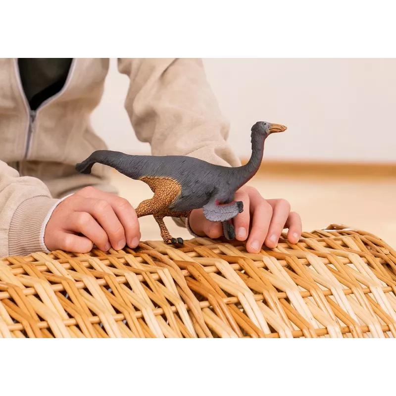 schleich Dinozauri Gallimimus, 4 gadi, Zemes iekarošana, Dinozauri un vulkāns, Brūna, Pelēka, Sarkana
