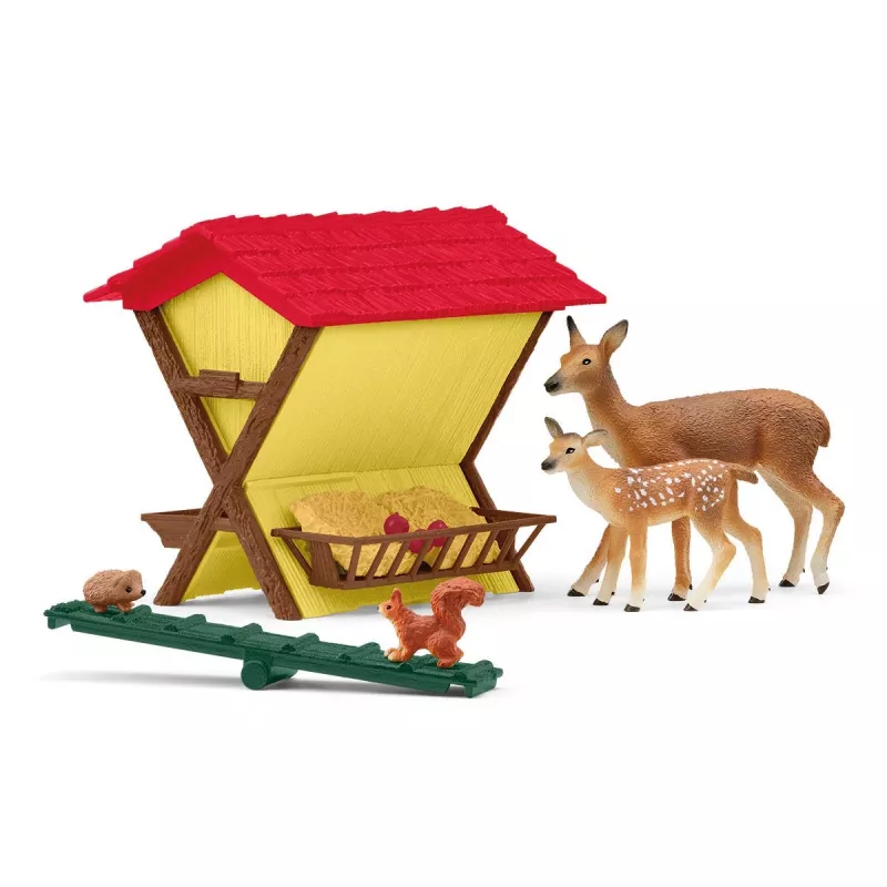 Meža dzīvnieku komplekts Schleich 42658S Krāsaini barošanas piederumi