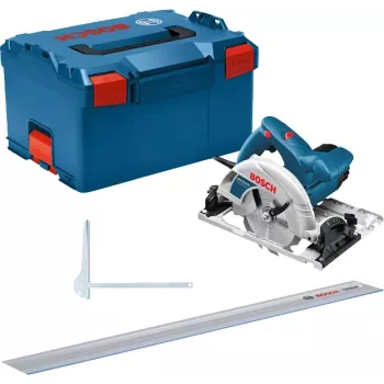 Bosch GKS 55+ GCE + FSN 1400 16,5 cm Melns, Zils 4700 RPM 1350 W