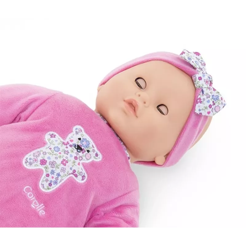 Lelle Simba‑Dickie Corolle 9000150050, interaktīva mazbērnu lelle, 42 cm augstums, AA baterija, rozā