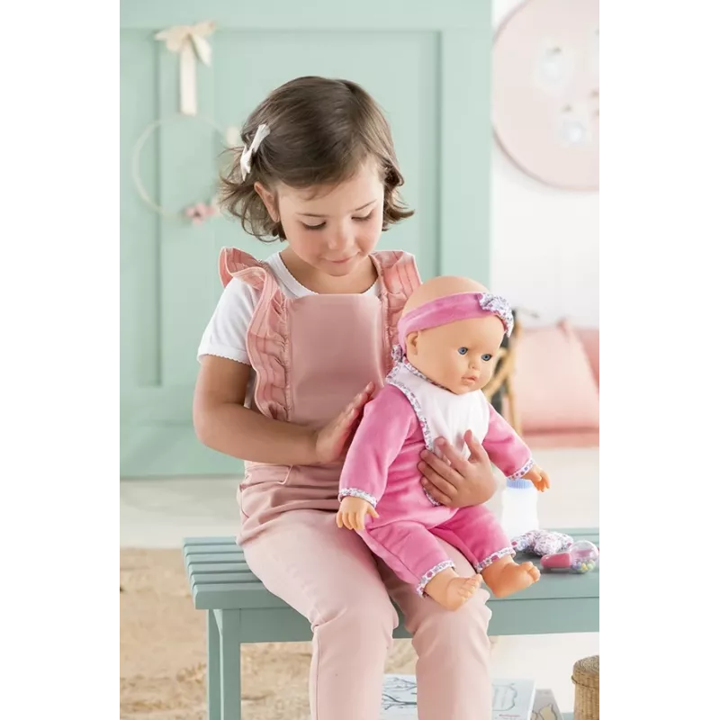 Lelle Simba‑Dickie Corolle 9000150050, interaktīva mazbērnu lelle, 42 cm augstums, AA baterija, rozā