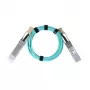 InfiniBand/optiskās šķiedras AOC kabelis BlueOptics 15 m QSFP56–QSFP56 ciāna krāsā