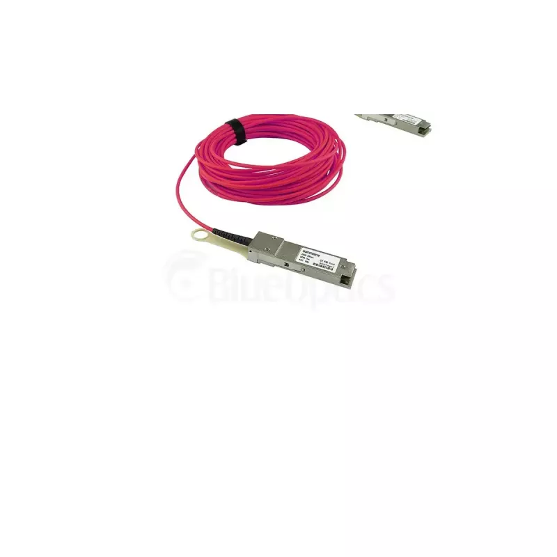 BlueOptics InfiniBand/optiskās šķiedras AOC kabelis QSFP56–QSFP56 7 m (rozā)