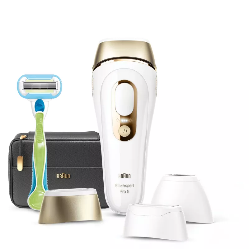 Braun Silk-expert Pro 5 PL5243 Intensīva impulsa gaisma (IPL) Zelts, Balts