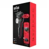 Braun Series 5 51-R1200S vīriešu skuveklis, folijas skuveklis, trimeris, melns, sarkans
