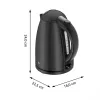 WMF Stelio 0413020072 elektriskā tējkanna 1,7 L 2400 W Melna