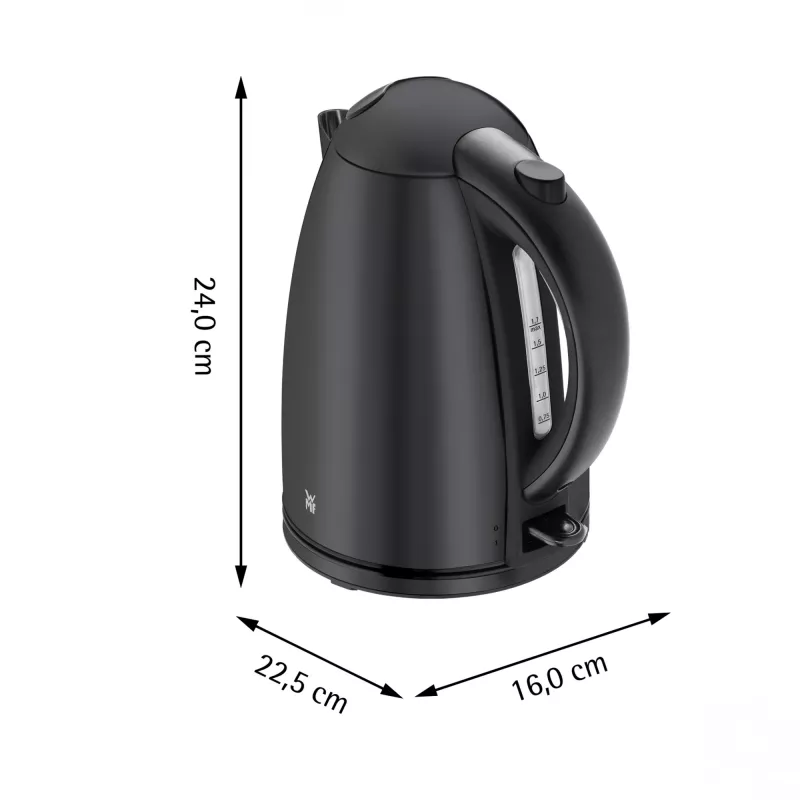 WMF Stelio 0413020072 elektriskā tējkanna 1,7 L 2400 W Melna