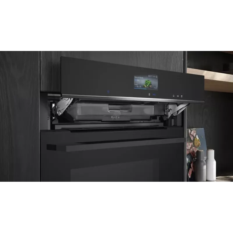 Siemens HR776G1B1 cepeškrāsns 71 L 3600 W Melna, Nerūsējošais tērauds