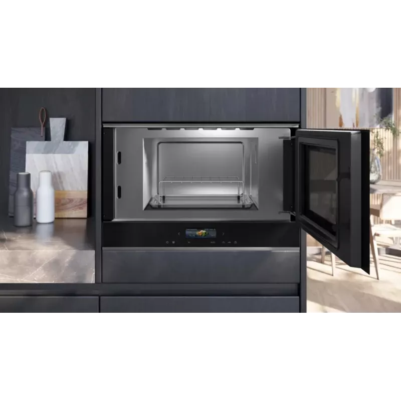 Siemens iQ700 BE732R1B1 mikrovilnis Melns Kombinētais mikrovilnis Iebūvējams 21 L 900 W