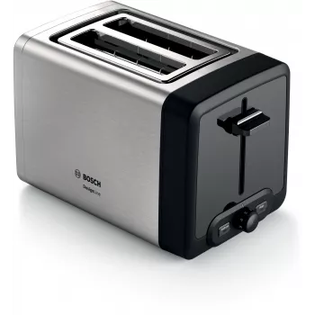 Bosch TAT4P420DE tosteris 2 šķēles 970 W Melns, Sudraba