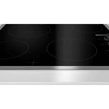 Bosch Serie 2 PKE645CA2E plīts Melna, nerūsējošais tērauds Iebūvējama 60 cm Keramiskā plīts 4 zona(s)