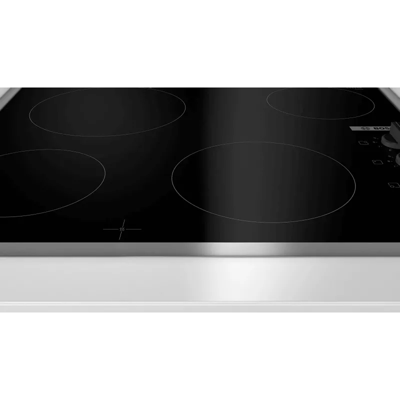 Bosch Serie 2 PKE645CA2E plīts Melna, nerūsējošais tērauds Iebūvējama 60 cm Keramiskā plīts 4 zona(s)