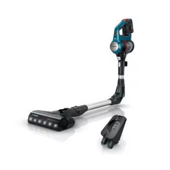 Bosch BSS71125AH putekļsūcējs ar kātu/elektriskā slota 2-in-1 putekļsūcējs ar kātu Akumulators Sausā tīrīšana Bez maisiņa Melns, zils