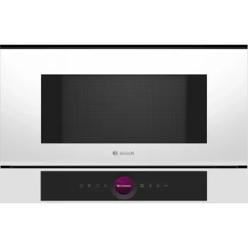 Bosch Series 8 BFL7221W1 mikroviļņu krāsns, balta, Solo mikroviļņu krāsns, Iebūvējama, 21 L, 900 W