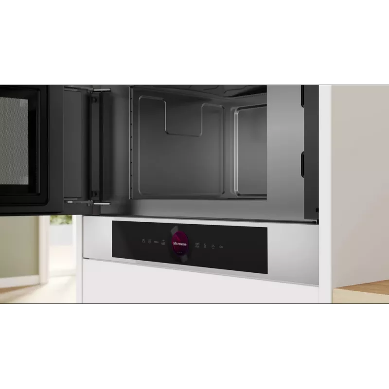 Bosch Series 8 BFL7221W1 mikroviļņu krāsns, balta, Solo mikroviļņu krāsns, Iebūvējama, 21 L, 900 W