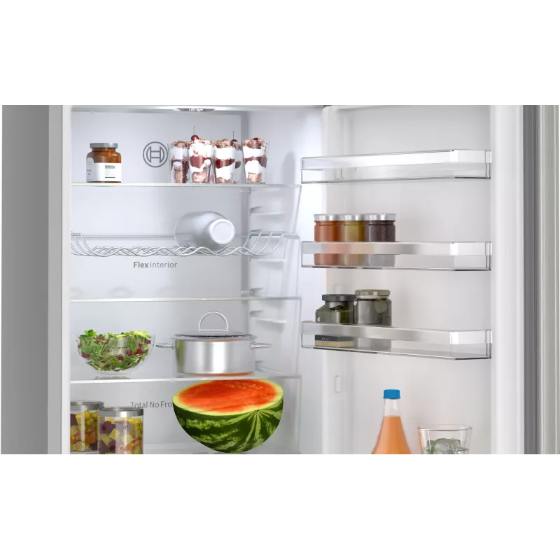 Bosch Serie 4 KGN392LAG ledusskapis-sal dētāja Brīvstāvoša 363 L Metālisks