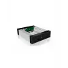 ICY BOX Carrier IB-129SSK-B HDD korpuss Alumīnijs, Melns 2,5/3,5 collu