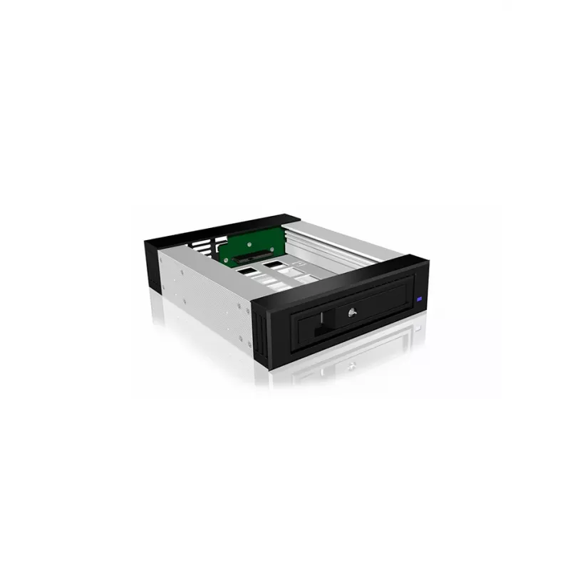 ICY BOX Carrier IB-129SSK-B HDD korpuss Alumīnijs, Melns 2,5/3,5 collu