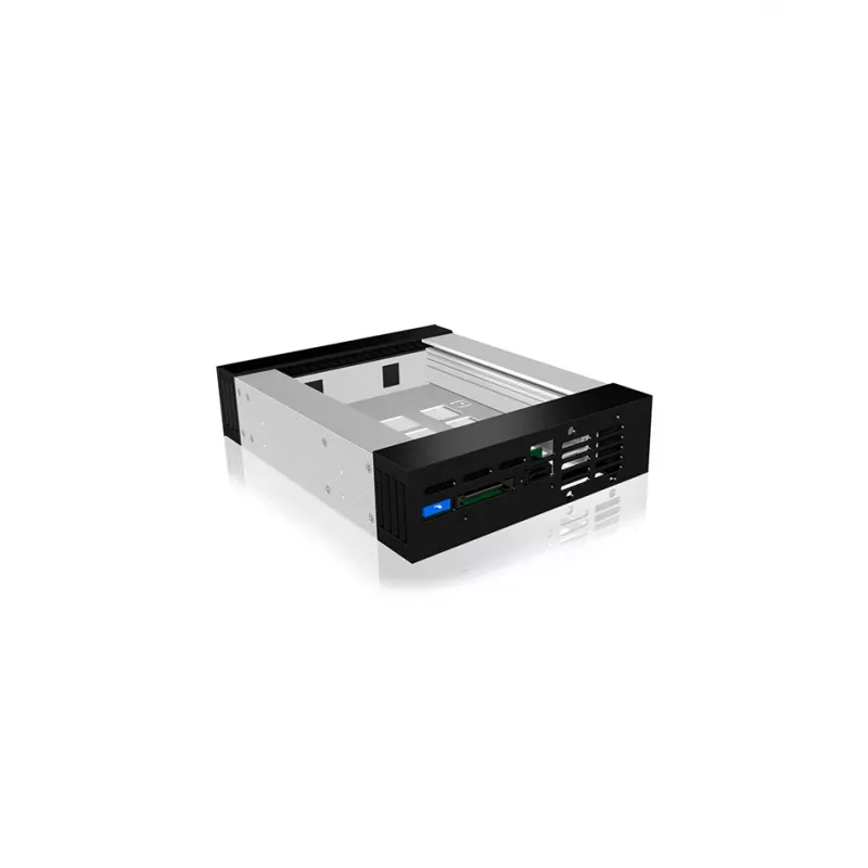 ICY BOX Carrier IB-129SSK-B HDD korpuss Alumīnijs, Melns 2,5/3,5 collu