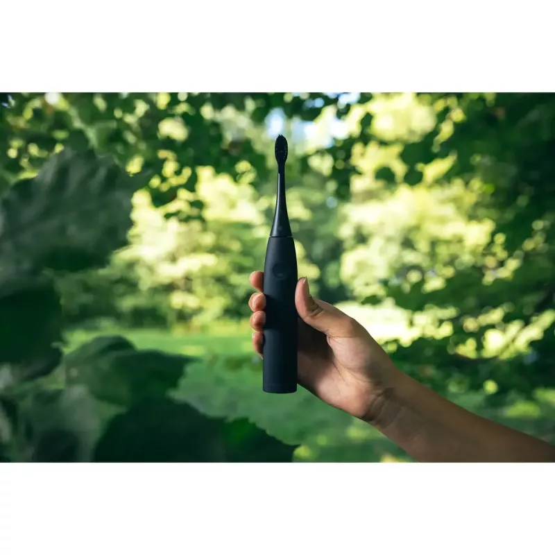 Elektriskā zobu birste Happybrush ECO VIBE 3 Starter Kit All Melns + 4 uzgaļi