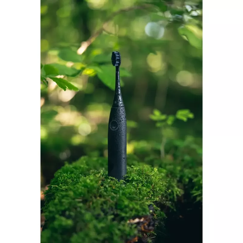 Elektriskā zobu birste Happybrush ECO VIBE 3 Starter Kit All Melns + 4 uzgaļi