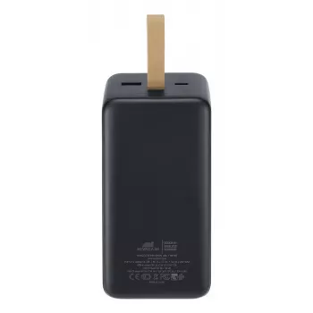Ārējais akumulators Rivacase VA1084, litija polimēra akumulators, 40000 mAh, Quick Charge 3.0, 2× USB-C + 1× USB-A, melns
