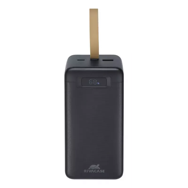 Ārējais akumulators Rivacase VA1084, litija polimēra akumulators, 40000 mAh, Quick Charge 3.0, 2× USB-C + 1× USB-A, melns