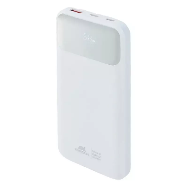 Portable power bank Rivacase VA2211WH — 10000 mAh, PD 3.0, QC 3.0, 1x USB-A + 2x USB-C, 22.5 W output