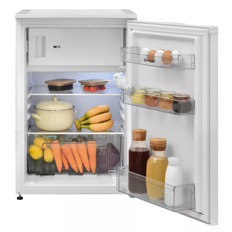 Sharp SJ-UD121T2W-EU kombinētais ledusskapis Brīvstāvošs 121 L Balts
