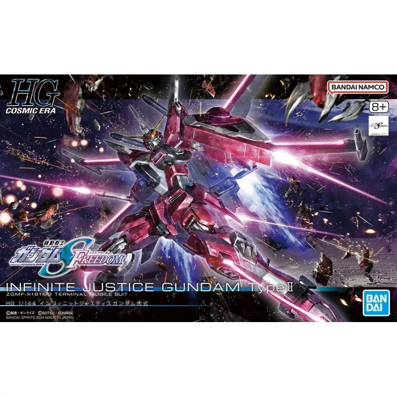 Plastmasas modeļa komplekts Bandai HGCE 1/144 Infinite Justice Gundam Type II — mērogā 1/144